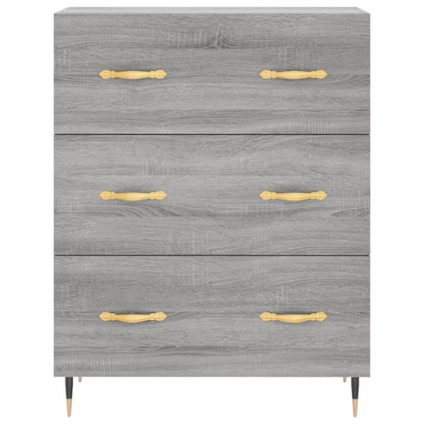 vidaXL Skjenk grå sonoma 69,5x34x90 cm konstruert tre