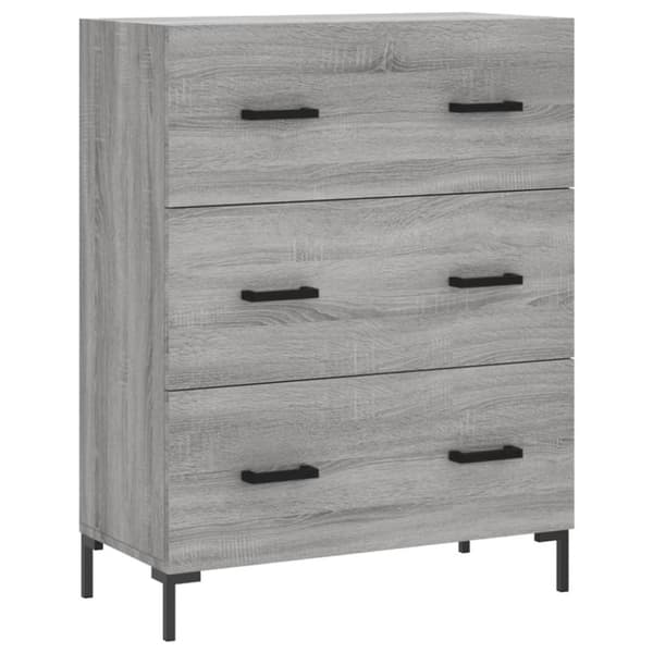 vidaXL Skjenk grå sonoma 69,5x34x90 cm konstruert tre