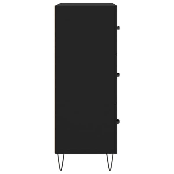 vidaXL skænk 69,5x34x90 cm konstrueret træ sort