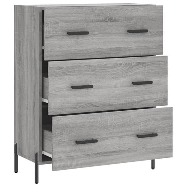 vidaXL Skjenk grå sonoma 69,5x34x90 cm konstruert tre