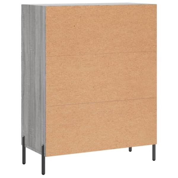vidaXL Skjenk grå sonoma 69,5x34x90 cm konstruert tre
