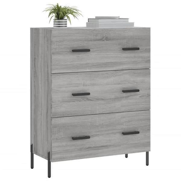 vidaXL Senkki harmaa Sonoma 69,5x34x90 cm tekninen puu