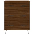 Miniatyrbilde 4 av 11: vidaXL Skjenk brun eik 69,5x34x90 cm konstruert tre