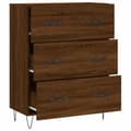 Miniatyrbilde 5 av 11: vidaXL Skjenk brun eik 69,5x34x90 cm konstruert tre