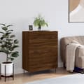 Miniatyrbilde 11 av 11: vidaXL Skjenk brun eik 69,5x34x90 cm konstruert tre