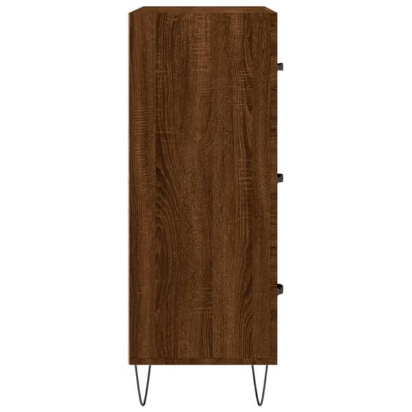 vidaXL skænk 69,5x34x90 cm konstrueret træ brun egetræsfarve