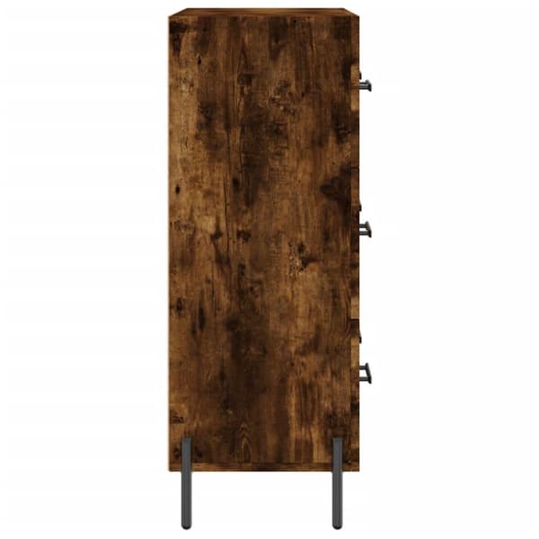 vidaXL Skänk rökfärgad ek 69,5x34x90 cm konstruerat trä