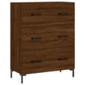 Pikkukuva 1 / 11: vidaXL Senkki ruskea tammi 69,5x34x90 cm tekninen puu
