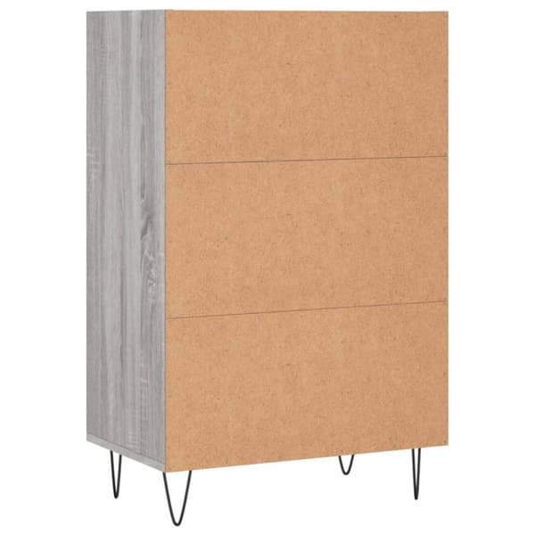 vidaXL Highboard grå sonoma 57x35x90 cm konstruert tre