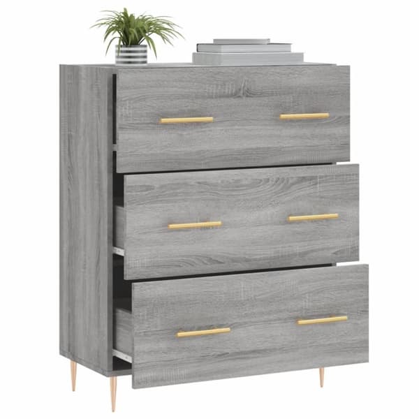 vidaXL Senkki harmaa Sonoma 69,5x34x90 cm tekninen puu