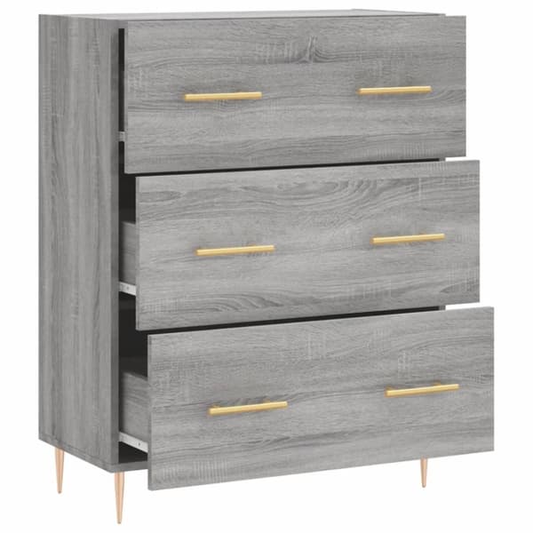 vidaXL Senkki harmaa Sonoma 69,5x34x90 cm tekninen puu