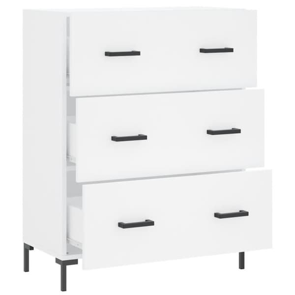 vidaXL Skjenk hvit 69,5x34x90 cm konstruert tre