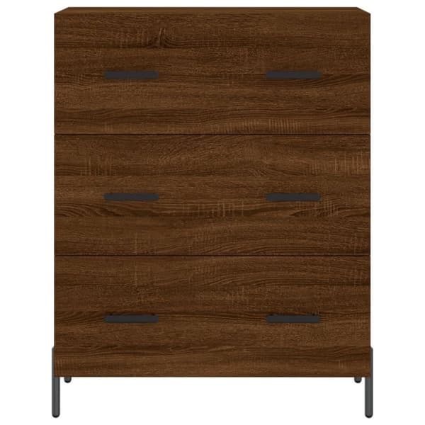 vidaXL Skjenk brun eik 69,5x34x90 cm konstruert tre
