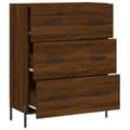 Miniatyrbilde 5 av 11: vidaXL Skjenk brun eik 69,5x34x90 cm konstruert tre