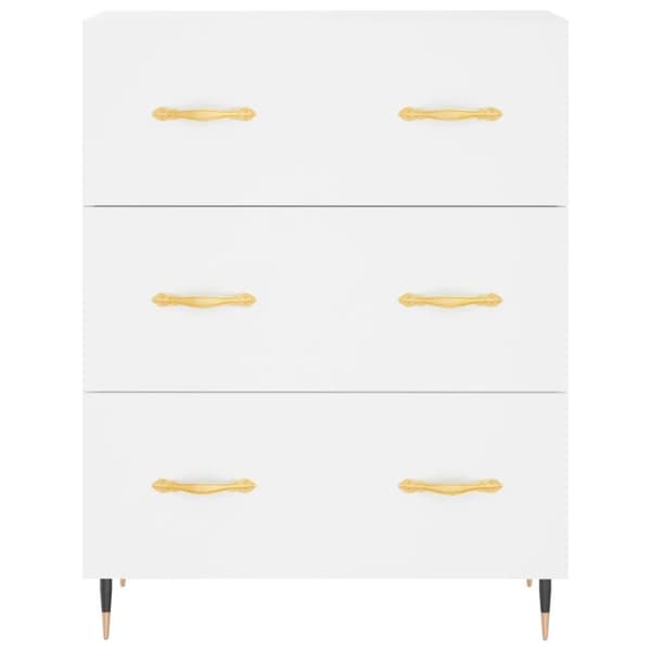vidaXL skænk 69,5x34x90 cm konstrueret træ hvid