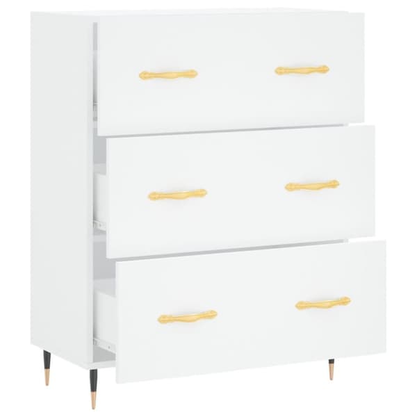 vidaXL skænk 69,5x34x90 cm konstrueret træ hvid