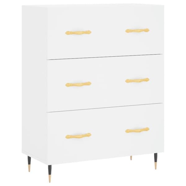 vidaXL skænk 69,5x34x90 cm konstrueret træ hvid
