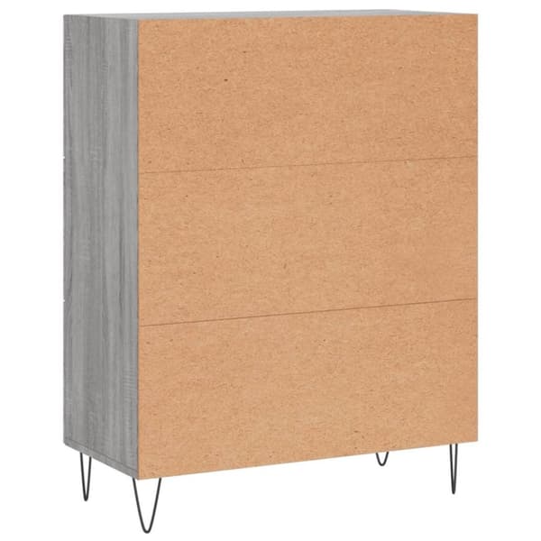 vidaXL Skjenk grå sonoma 69,5x34x90 cm konstruert tre