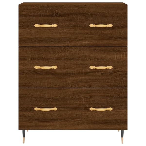 vidaXL Skänk brun ek 69,5x34x90 cm konstruerat trä