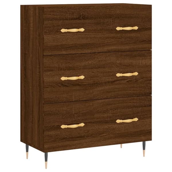 vidaXL Skänk brun ek 69,5x34x90 cm konstruerat trä