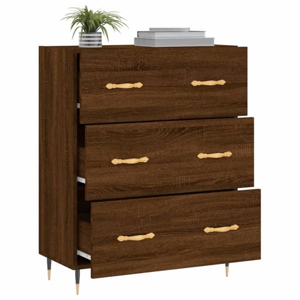 vidaXL Senkki ruskea tammi 69,5x34x90 cm tekninen puu