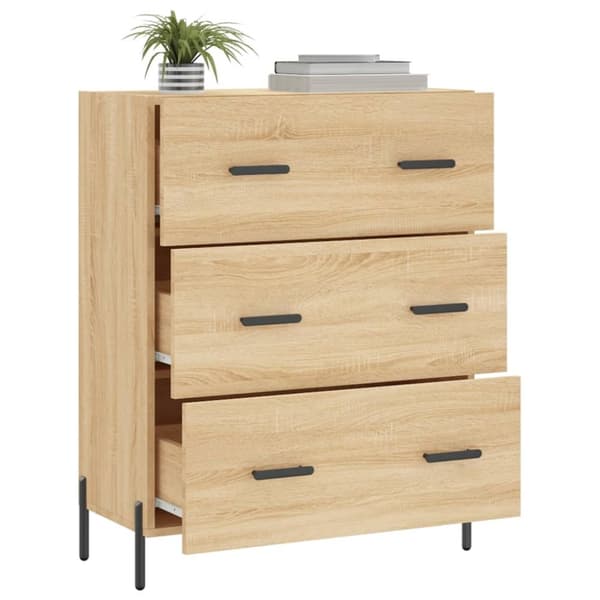 vidaXL Skjenk sonoma eik 69,5x34x90 cm konstruert tre