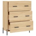 Miniatyrbilde 5 av 11: vidaXL Skjenk sonoma eik 69,5x34x90 cm konstruert tre