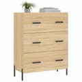 Miniatyrbilde 2 av 11: vidaXL Skjenk sonoma eik 69,5x34x90 cm konstruert tre