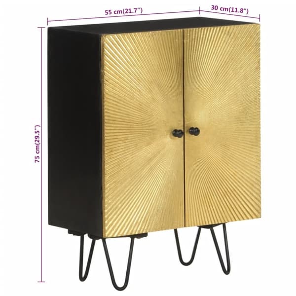 vidaXL Skjenk 55x30x75 cm heltre mango