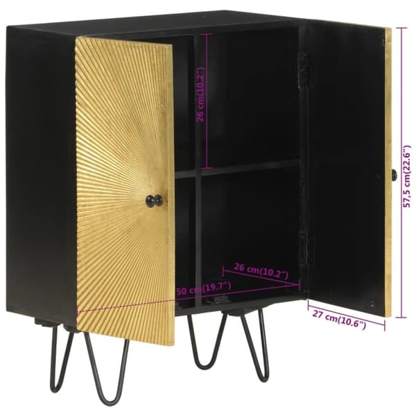 vidaXL Skjenk 55x30x75 cm heltre mango
