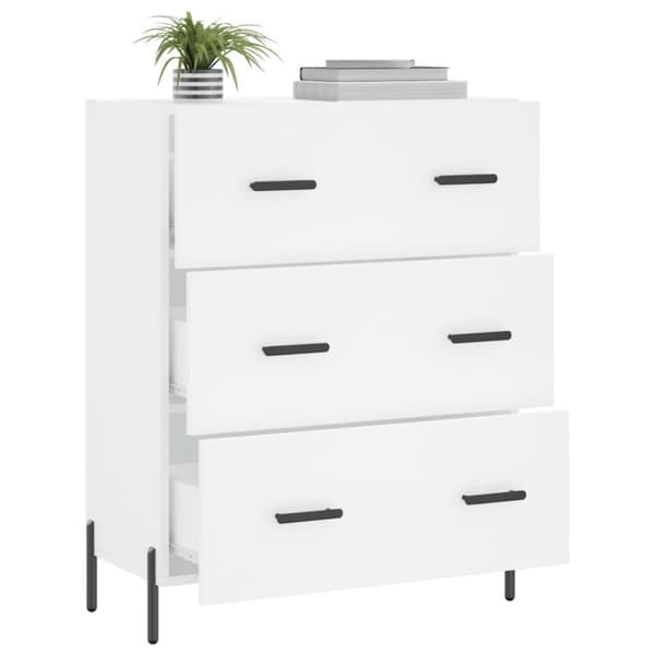 vidaXL skænk 69,5x34x90 cm konstrueret træ hvid