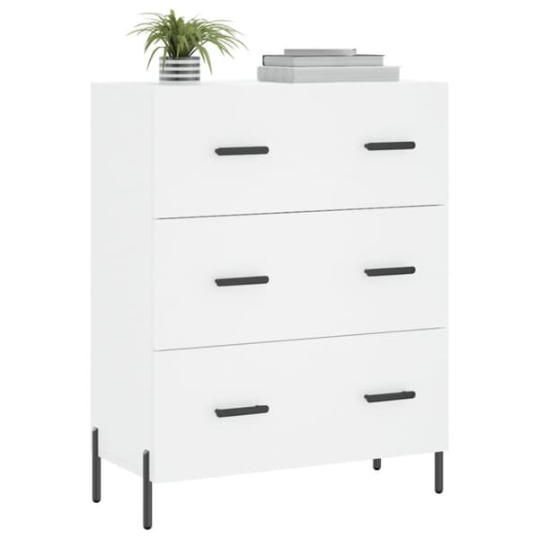 vidaXL skænk 69,5x34x90 cm konstrueret træ hvid