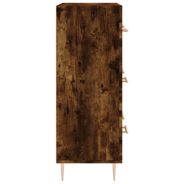 vidaXL Skjenk røkt eik 69,5x34x90 cm konstruert tre