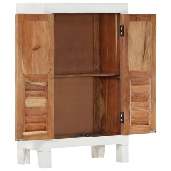 vidaXL skab 55x30x90 cm massivt akacietræ hvid
