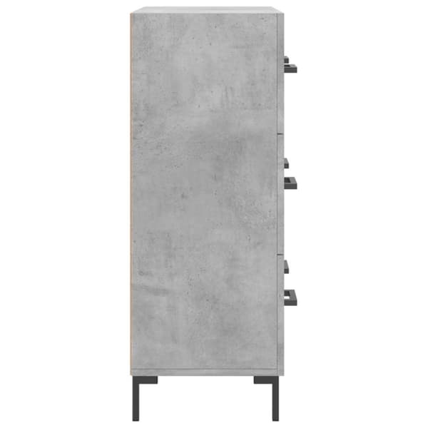 vidaXL Skjenk betonggrå 69,5x34x90 cm konstruert tre