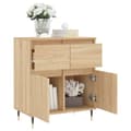 Miniatyrbillede 4 af 11: vidaXL skænk 60x35x70 cm konstrueret træ sonoma-eg
