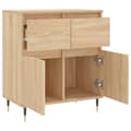 Miniatyrbillede 6 af 11: vidaXL skænk 60x35x70 cm konstrueret træ sonoma-eg