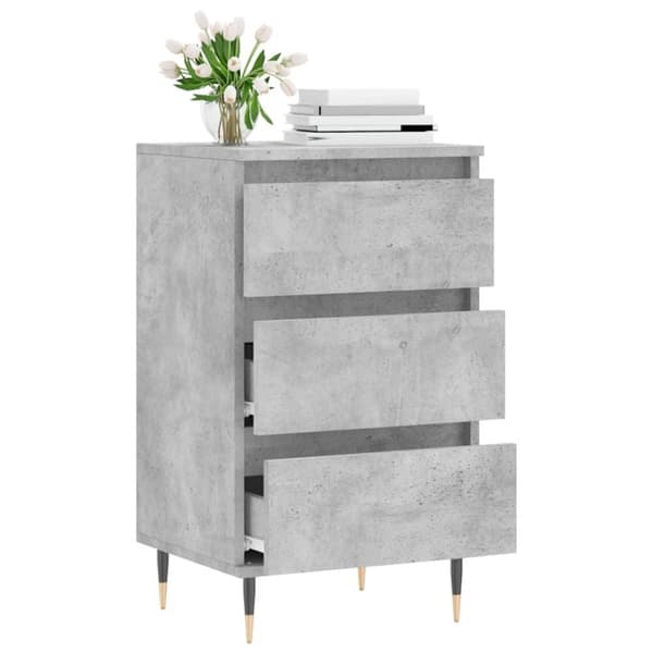 vidaXL Skjenk betonggrå 40x35x70 cm konstruert tre