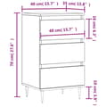 Miniatyrbilde 10 av 11: vidaXL Skjenk betonggrå 40x35x70 cm konstruert tre