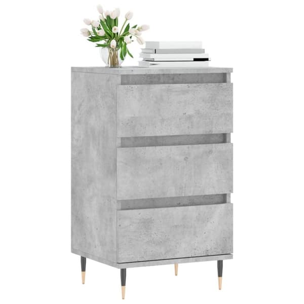 vidaXL Skjenk betonggrå 40x35x70 cm konstruert tre