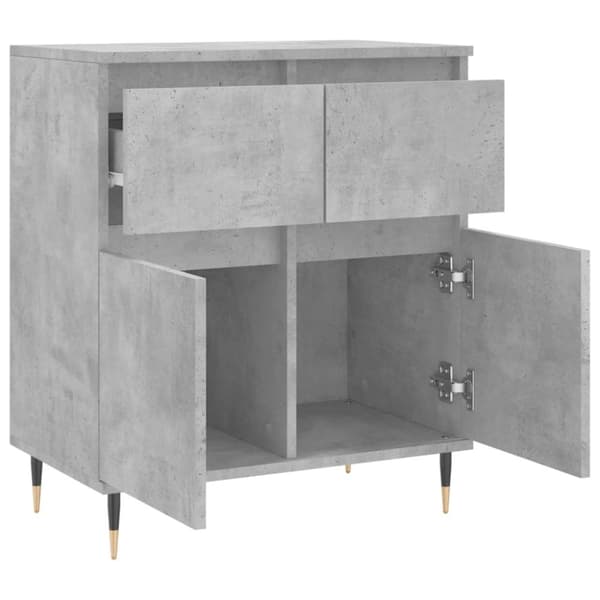 vidaXL Senkki betoninharmaa 60x35x70 cm tekninen puu