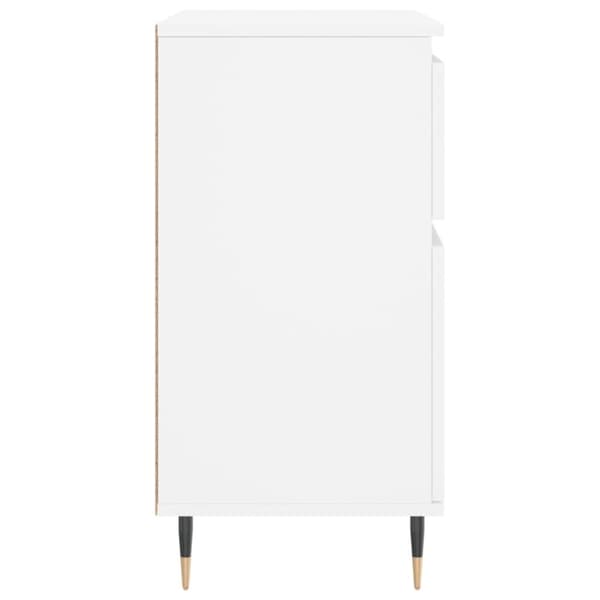 vidaXL Skjenk hvit 60x35x70 cm konstruert tre