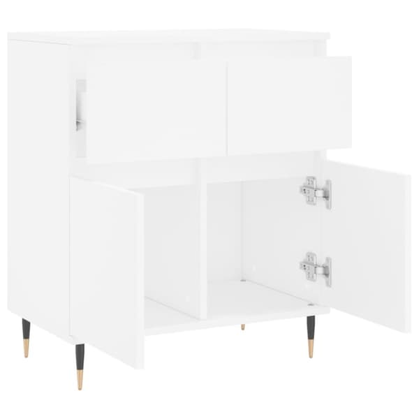 vidaXL skænk 60x35x70 cm konstrueret træ hvid