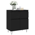 Miniatyrbilde 3 av 11: vidaXL Skjenk svart 60x35x70 cm konstruert tre