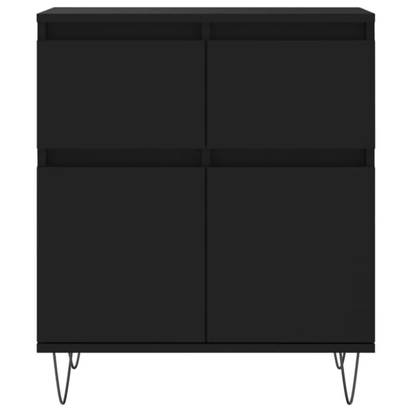 vidaXL Skjenk svart 60x35x70 cm konstruert tre