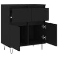 Miniatyrbilde 6 av 11: vidaXL Skjenk svart 60x35x70 cm konstruert tre