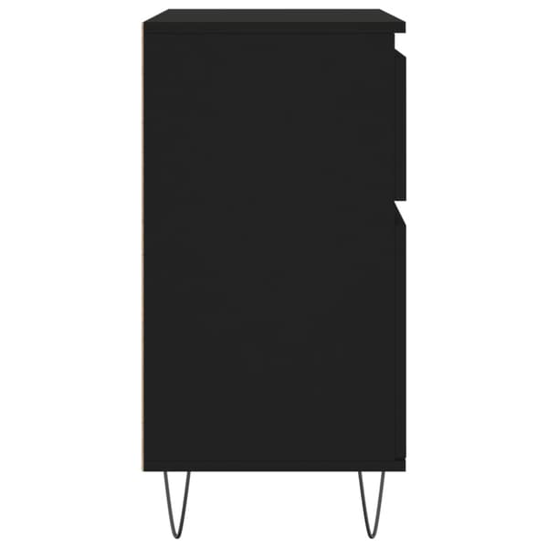 vidaXL Skjenk svart 60x35x70 cm konstruert tre