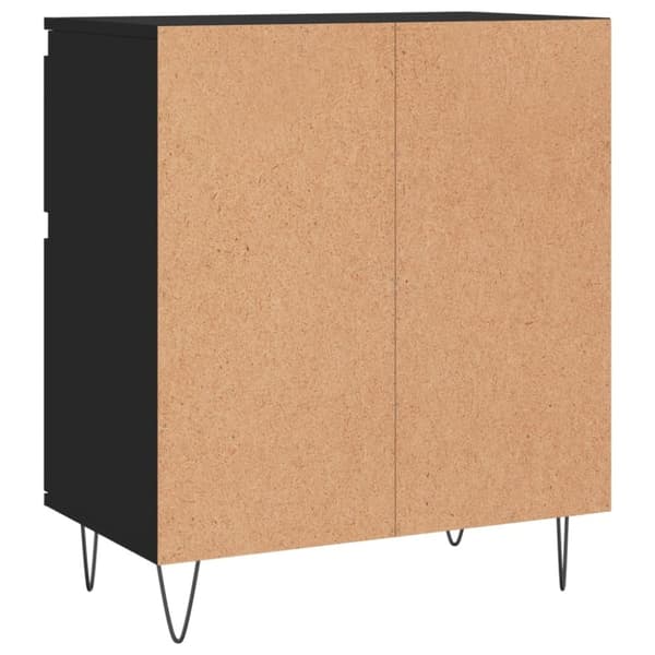 vidaXL Skjenk svart 60x35x70 cm konstruert tre