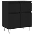 Miniatyrbilde 1 av 11: vidaXL Skjenk svart 60x35x70 cm konstruert tre