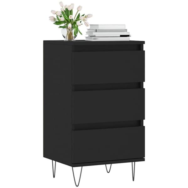 vidaXL Skjenk svart 40x35x70 cm konstruert tre